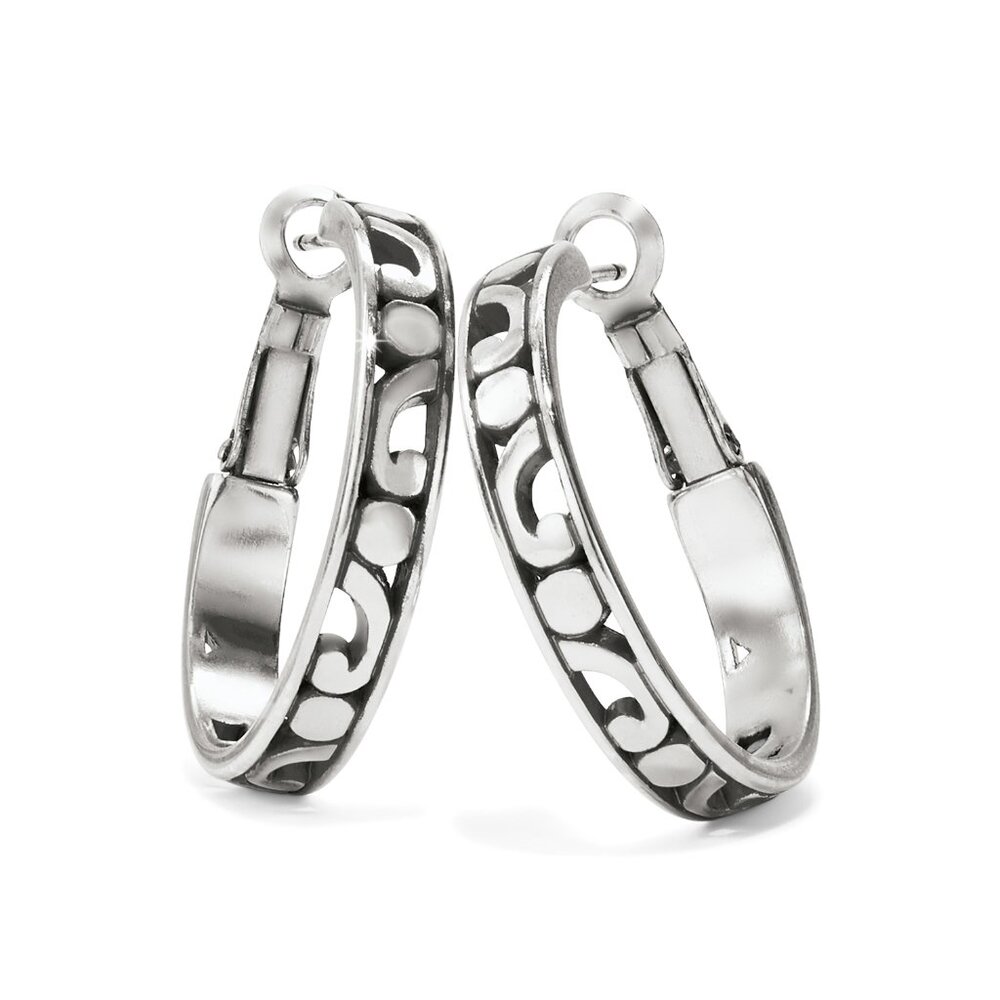 Brighton Silver-Tone Filigree Hoop Earrings